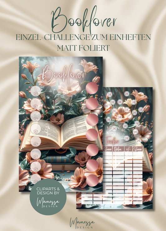 Booklover "ROSY GLOW" | Einzel-Challenge zum einheften | matt foliert | A6