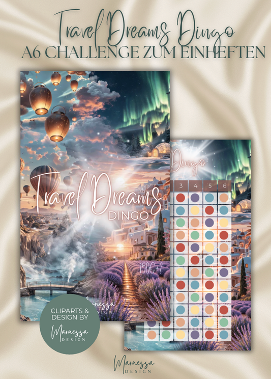 TRAVEL DREAMS DINGO  | Sparchallenge zum einheften | matt foliert | A6
