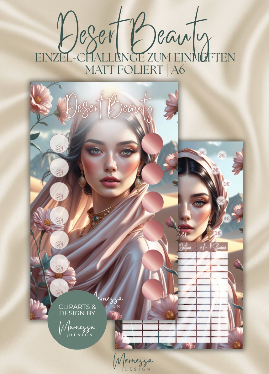 Desert Beauty "ROSY GLOW" | Einzel-Challenge zum einheften | matt foliert | A6