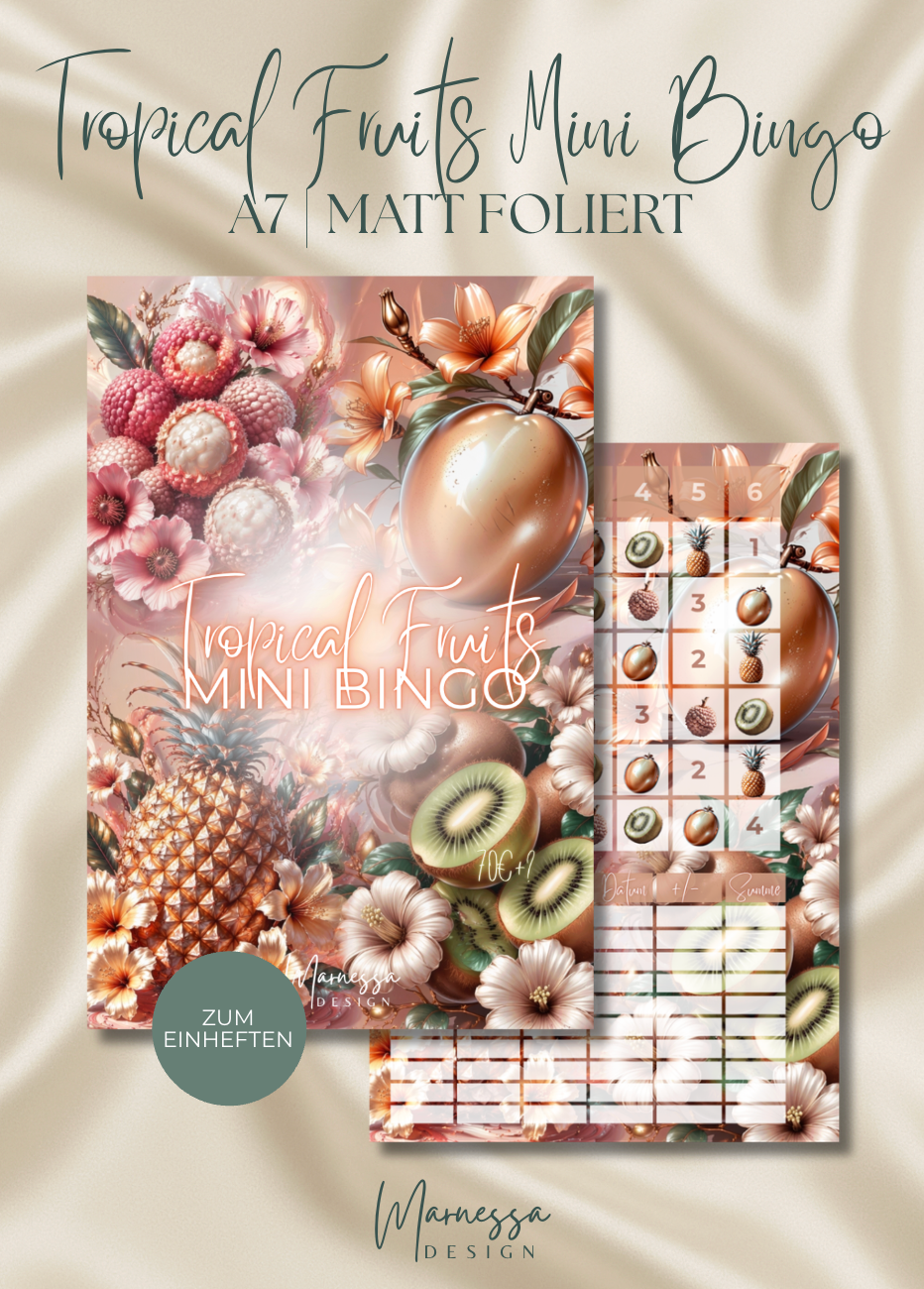 TROPICAL FRUITS BINGO | matt foliert | A7