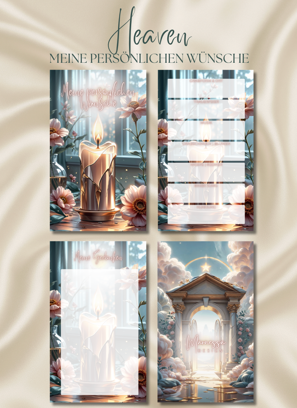 4000 € Sparplan | EINLAGEN "HEAVEN" | matt foliert | A6