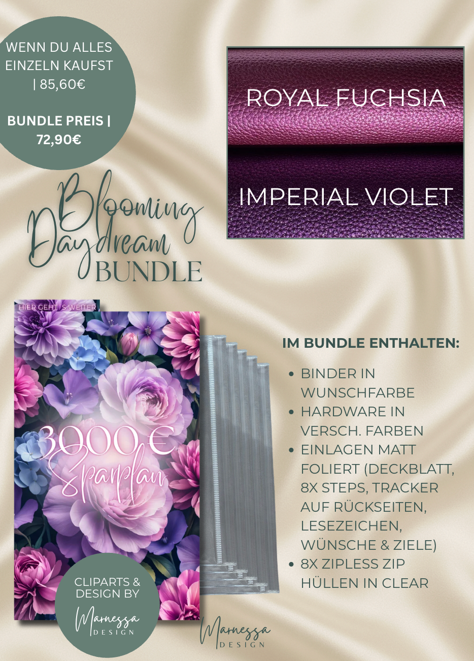 3000 € SPARPLAN | BUNDLE "BLOOMING DAYDREAM" | matt foliert | A6