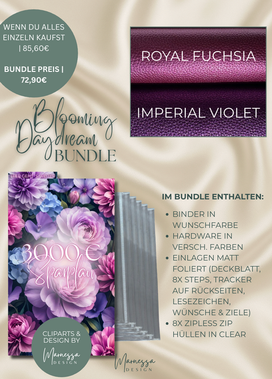 3000 € SPARPLAN | BUNDLE "BLOOMING DAYDREAM" | matt foliert | A6