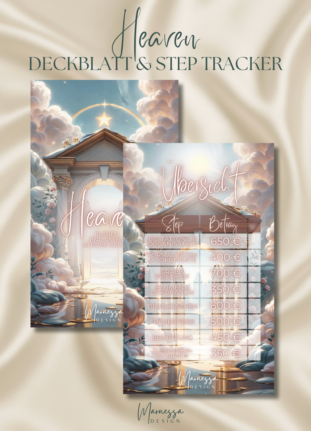 4000 € Sparplan | EINLAGEN "HEAVEN" | matt foliert | A6