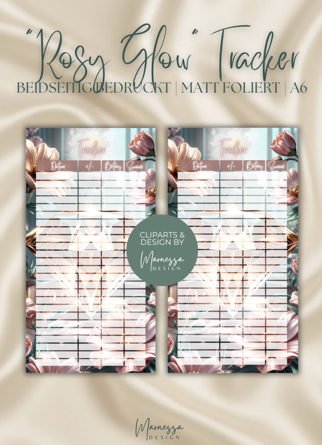 ROSY GLOW | A6 Tracker  | Inlay | matt foliert | A6