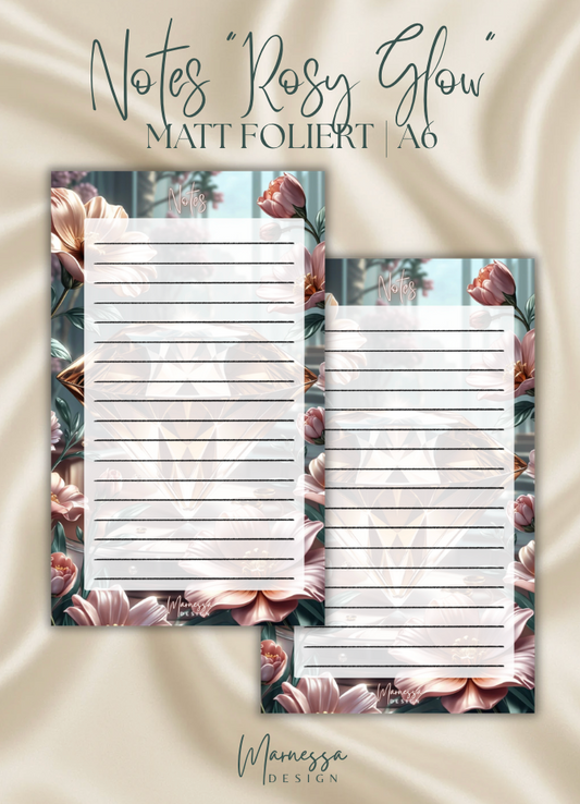NOTES "ROSY GLOW" | matt foliert | A6