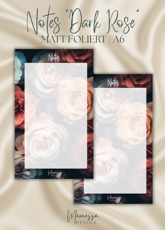 NOTES "DARK ROSE" | matt foliert | A6
