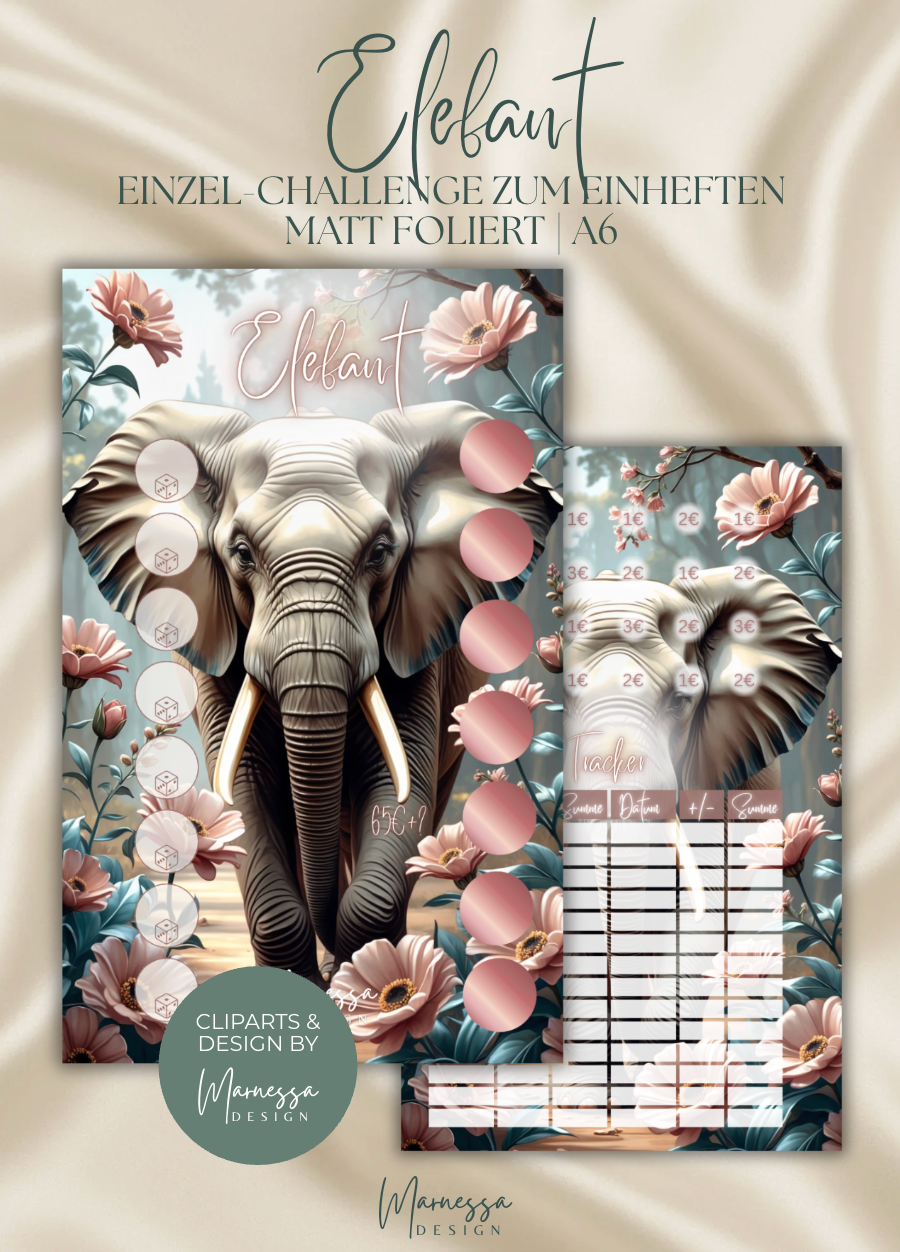 ANIMALS COLLECTION | Einzel-Challenges zum einheften | matt foliert | A6