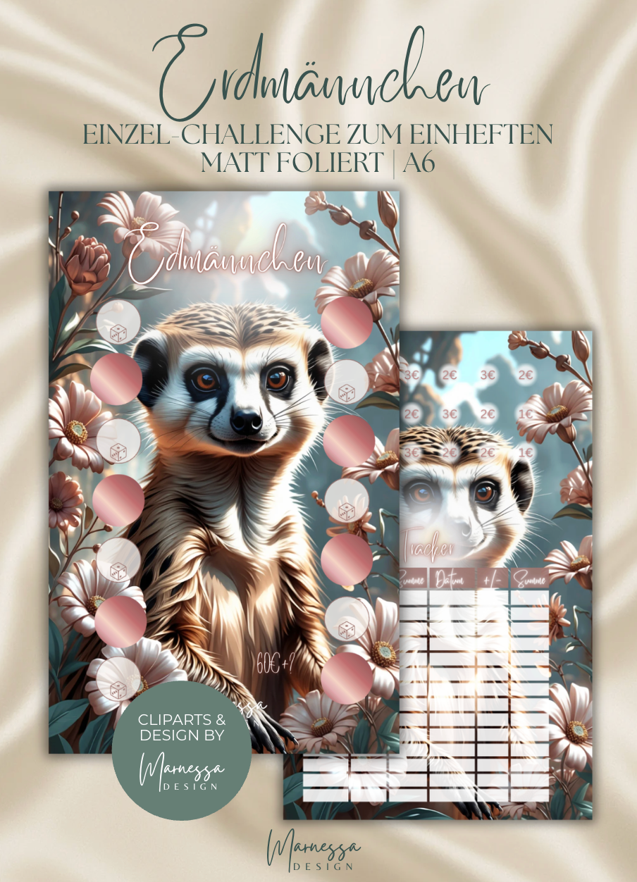 ANIMALS COLLECTION | Einzel-Challenges zum einheften | matt foliert | A6