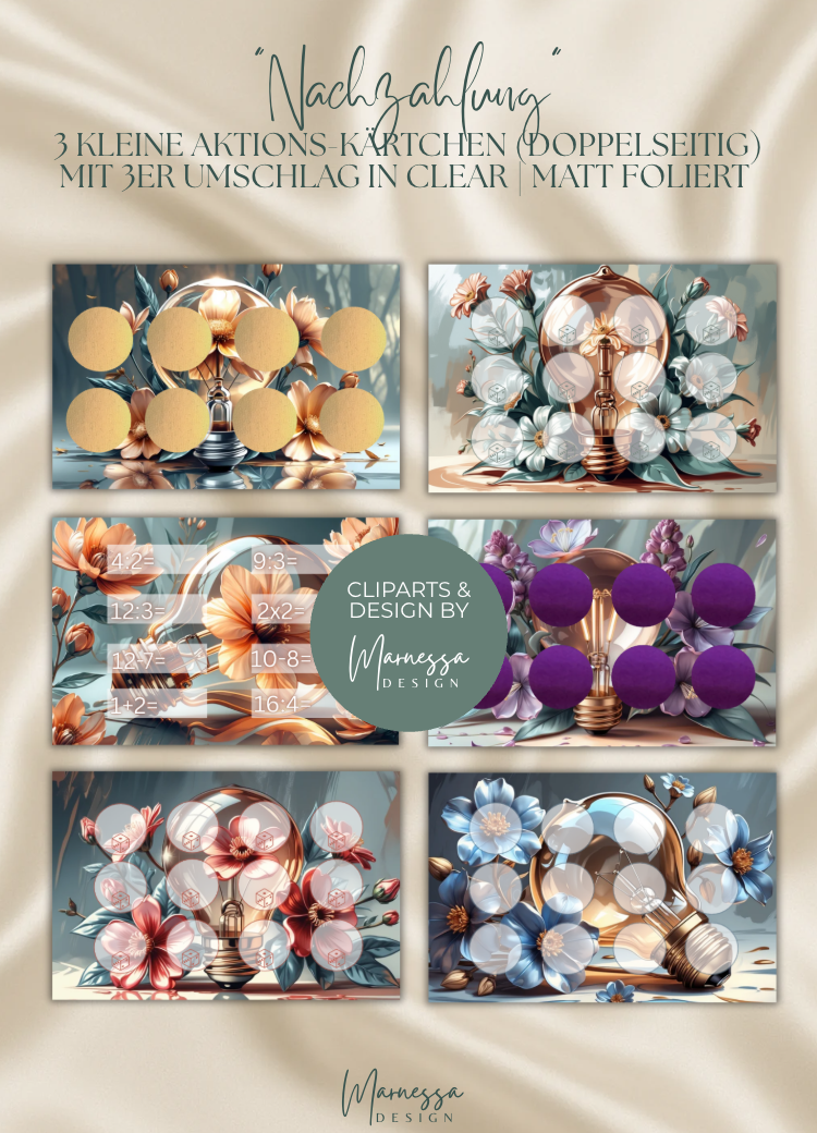 Mini Sparplan | NACHZAHLUNG  | Sparchallenge zum einheften | matt foliert | A6