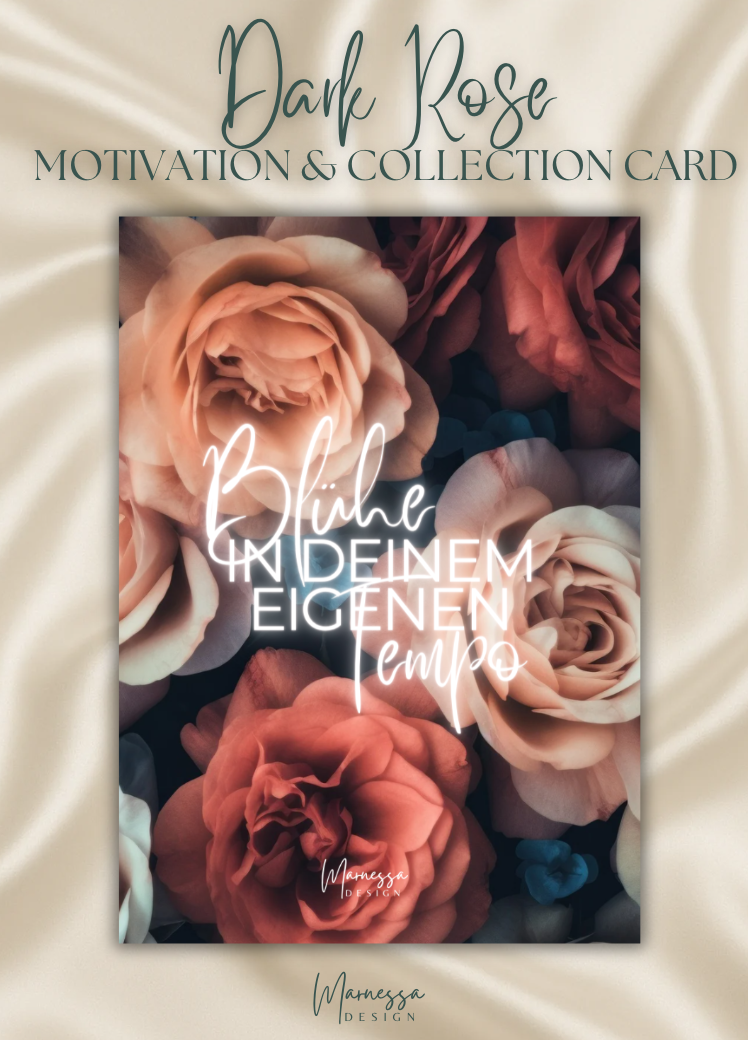 Postkarte | MOTIVATION & COLLECTION CARD | DARK ROSE