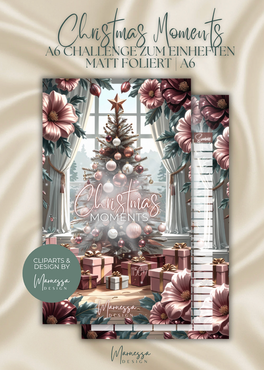 CHRISTMAS MOMENTS  | Sparchallenge zum einheften | Sparweg | matt foliert | A6