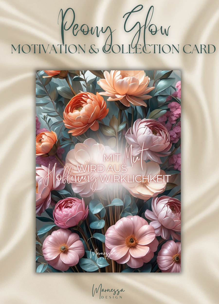 Postkarte | MOTIVATION & COLLECTION CARD | PEONY GLOW