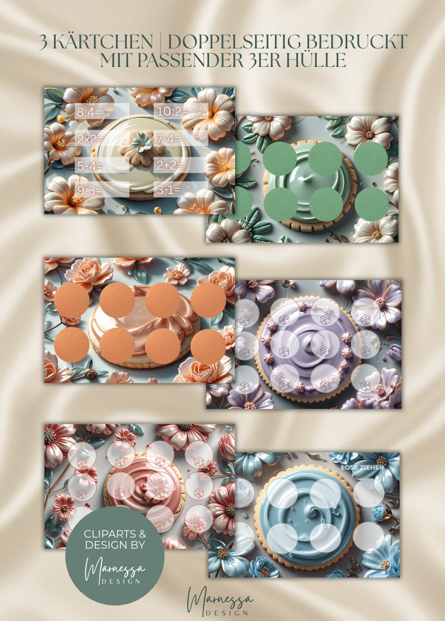 PASTEL COOKIES  | Sparchallenge zum einheften | matt foliert | A6