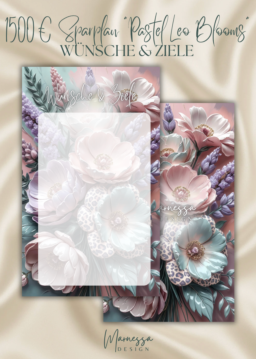 1500 € SPARPLAN | BUNDLE "PASTEL LEO BLOOMS" | matt foliert | A6