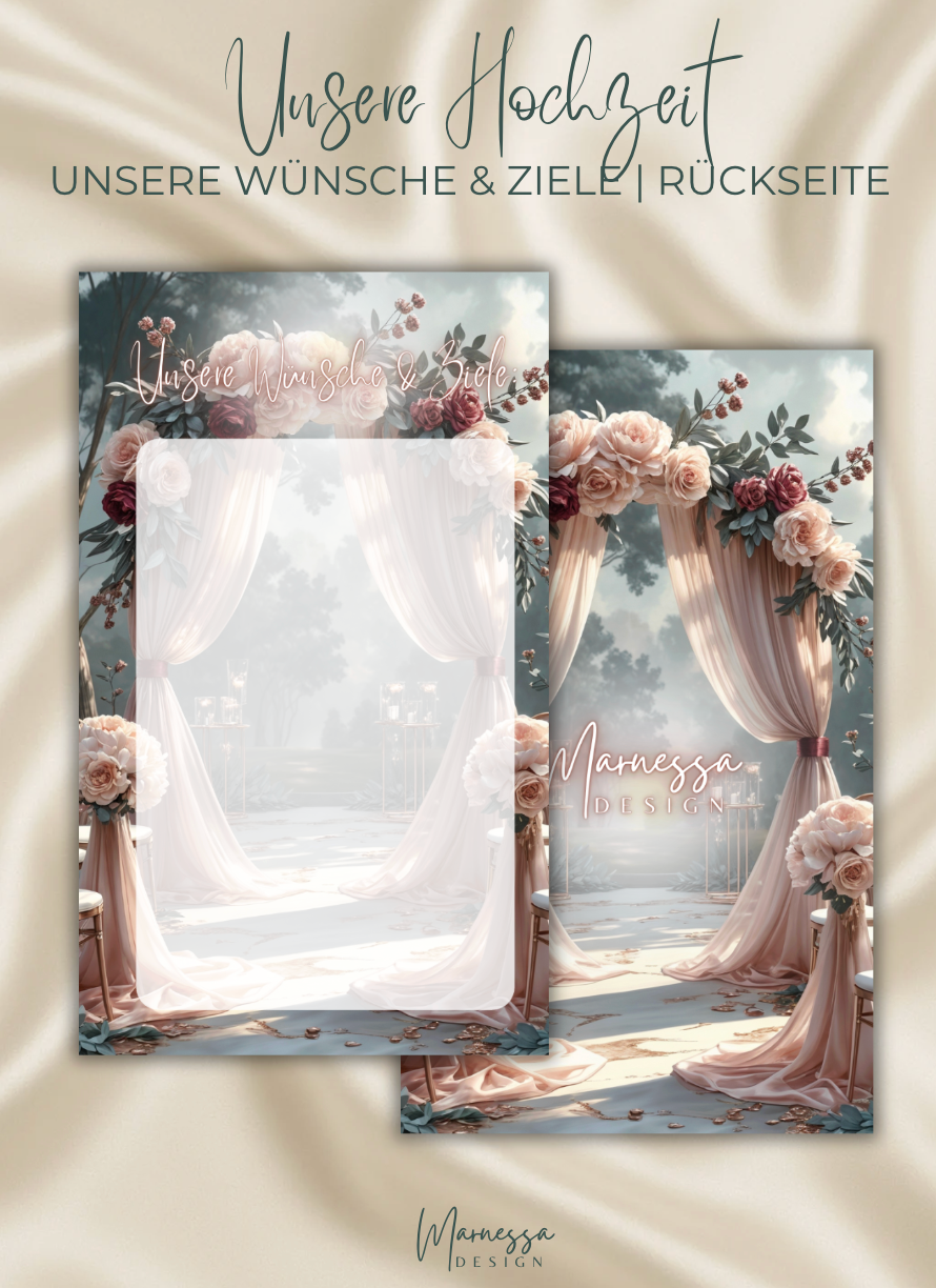 5000 € Sparplan | EINLAGEN & CHALLENGE BUNDLE "UNSERE HOCHZEIT" | matt foliert | A6