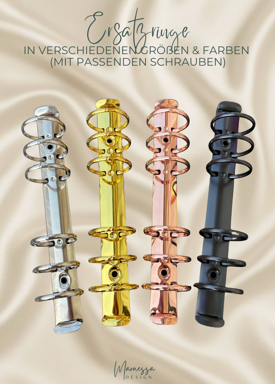 Ringmechanik | Ersatzringe | geeignet für A7, A6 & A5 Binder | 30mm