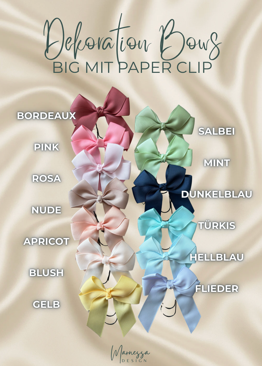 DECORATIONS BOWS "BIG" | mit Paperclip