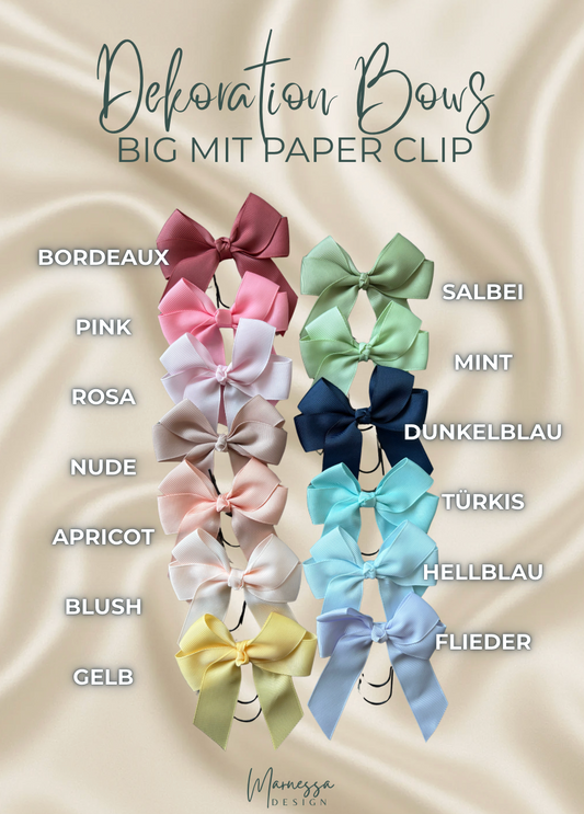 DECORATIONS BOWS "BIG" | mit Paperclip