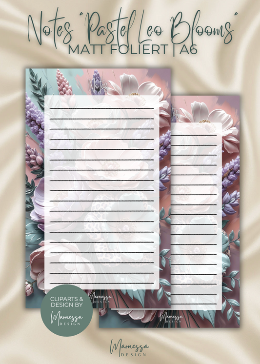 NOTES "PASTEL LEO BLOOMS" | matt foliert | A6