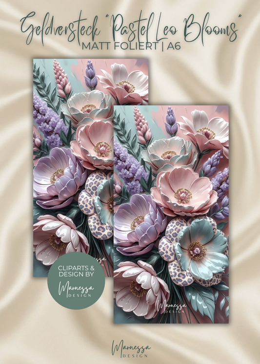 PASTEL LEO BLOOMS | Geldversteck Dashboard  | Inlay | matt foliert | A6