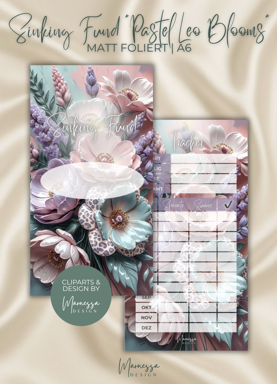 PASTEL LEO BLOOMS | Sinking Fund Tracker | matt foliert | A6