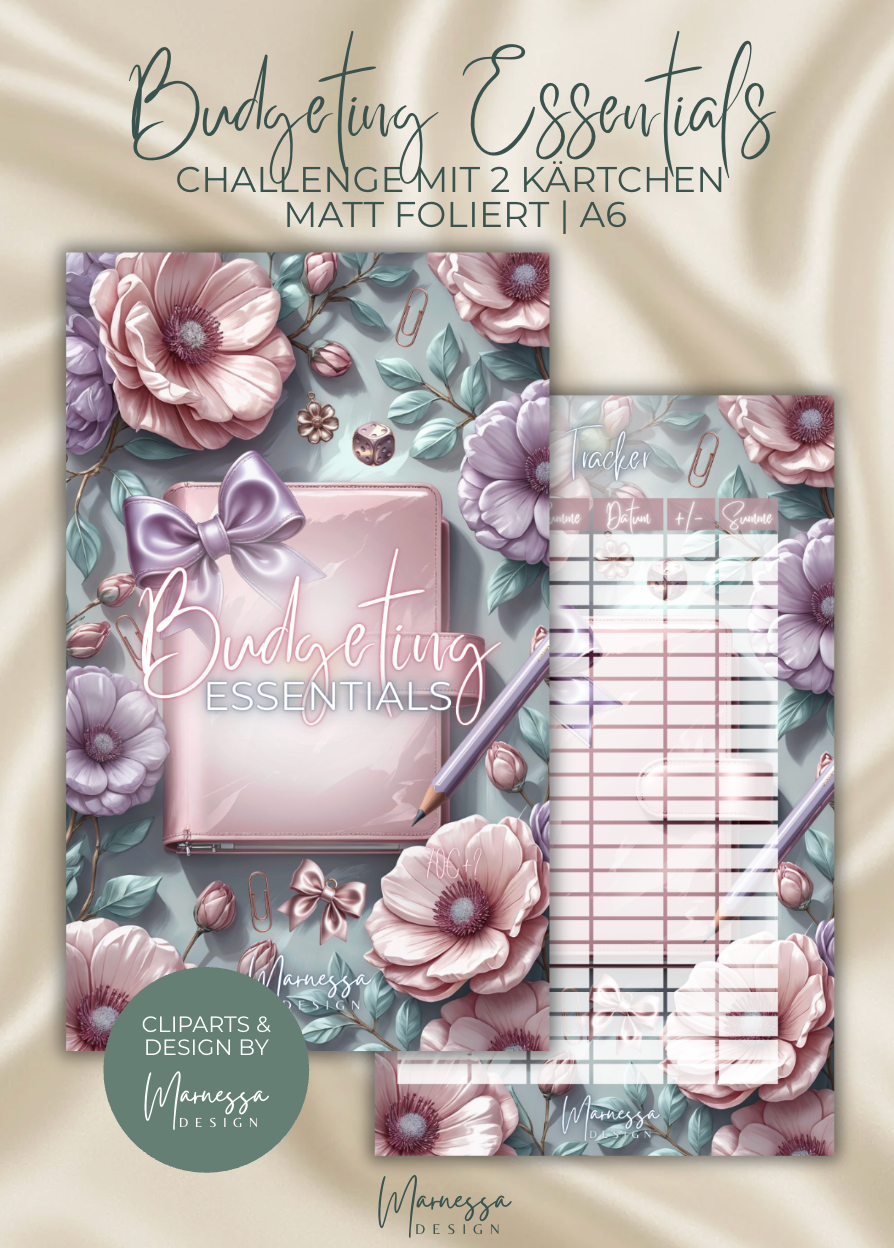 BUDGETING ESSENTIALS  | Sparchallenge zum einheften | matt foliert | A6