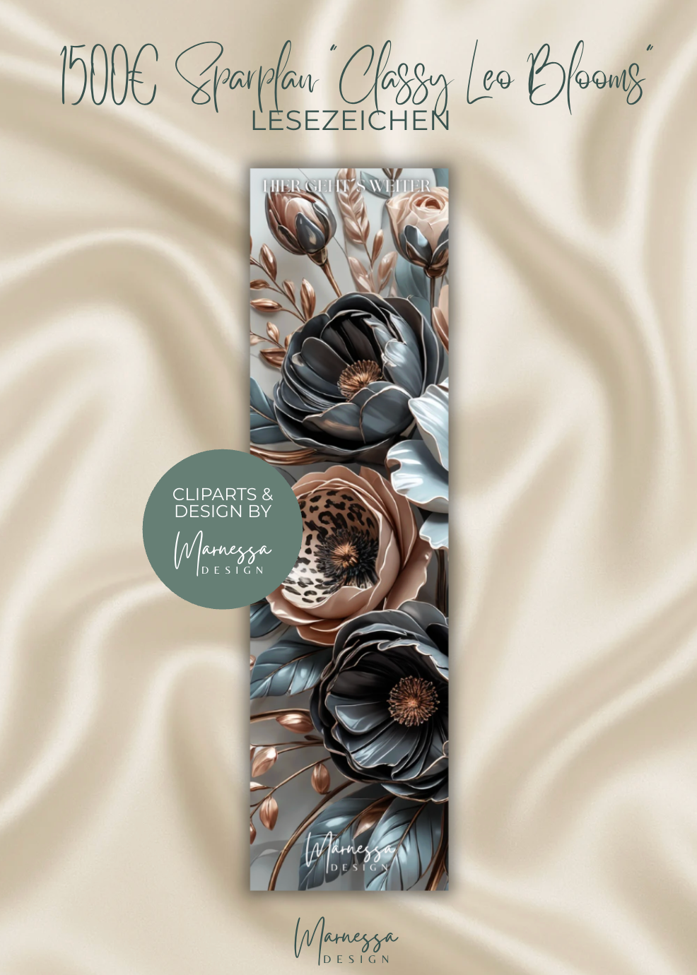 "CLASSY LEO BLOOMS" SPARPLAN | 1500 € | matt foliert | A6 (B-WARE)
