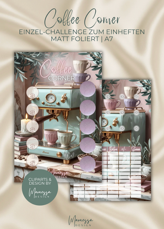 COFFEE CORNER | Einzel-Challenges zum einheften | matt foliert | A7
