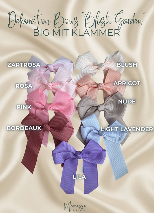 DECORATIONS BOWS BIG "BLUSH GARDEN" | mit Klammer
