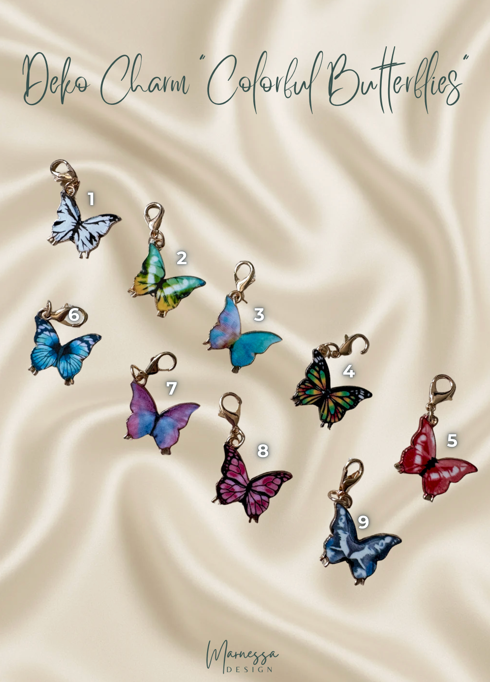 Deko Charms | COLORFUL BUTTERFLIES