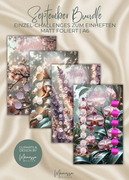BOTANICAL COLLECTION | Einzel-Challenges zum einheften | matt foliert | A6