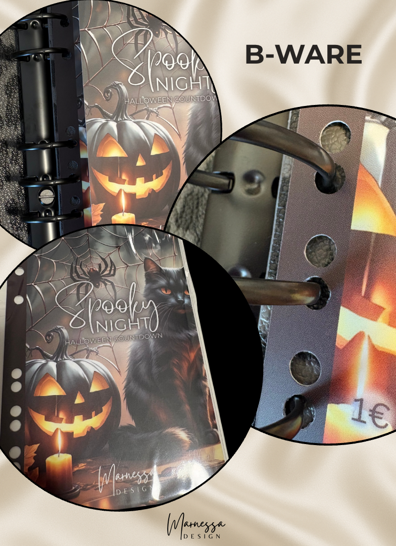 SPOOKY NIGHT Halloween Countdown | Sparweg | 2 in 1 Klappkarte zum einheften | matt foliert | A6