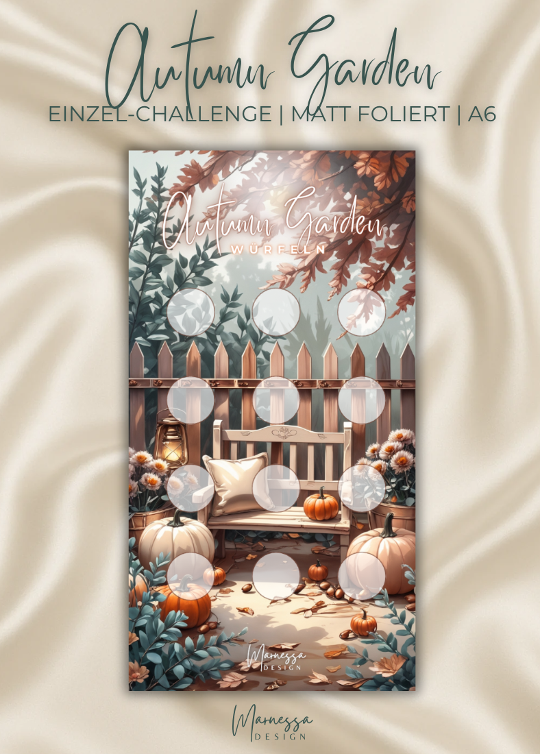AUTUMN GARDEN | Einzel-Challenge | Sparchallenge | matt foliert | A6