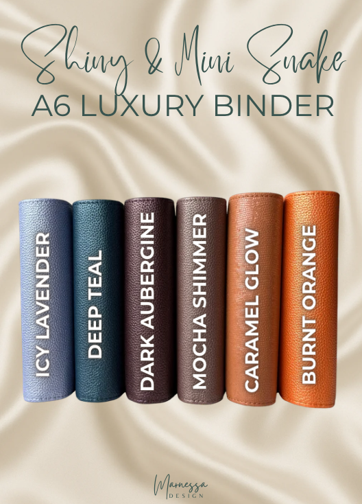 A6 Luxury Binder mit Flyleaf | SHINY & MINI SNAKE | AUTUMN/WINTER COLLECTION