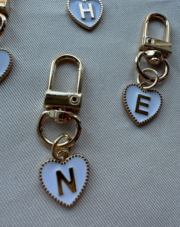 Herz-Anhänger HEART mit Initial | WHITE