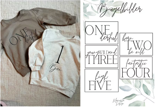 Bügelbilder | BIRTHDAY 1-5 JAHRE