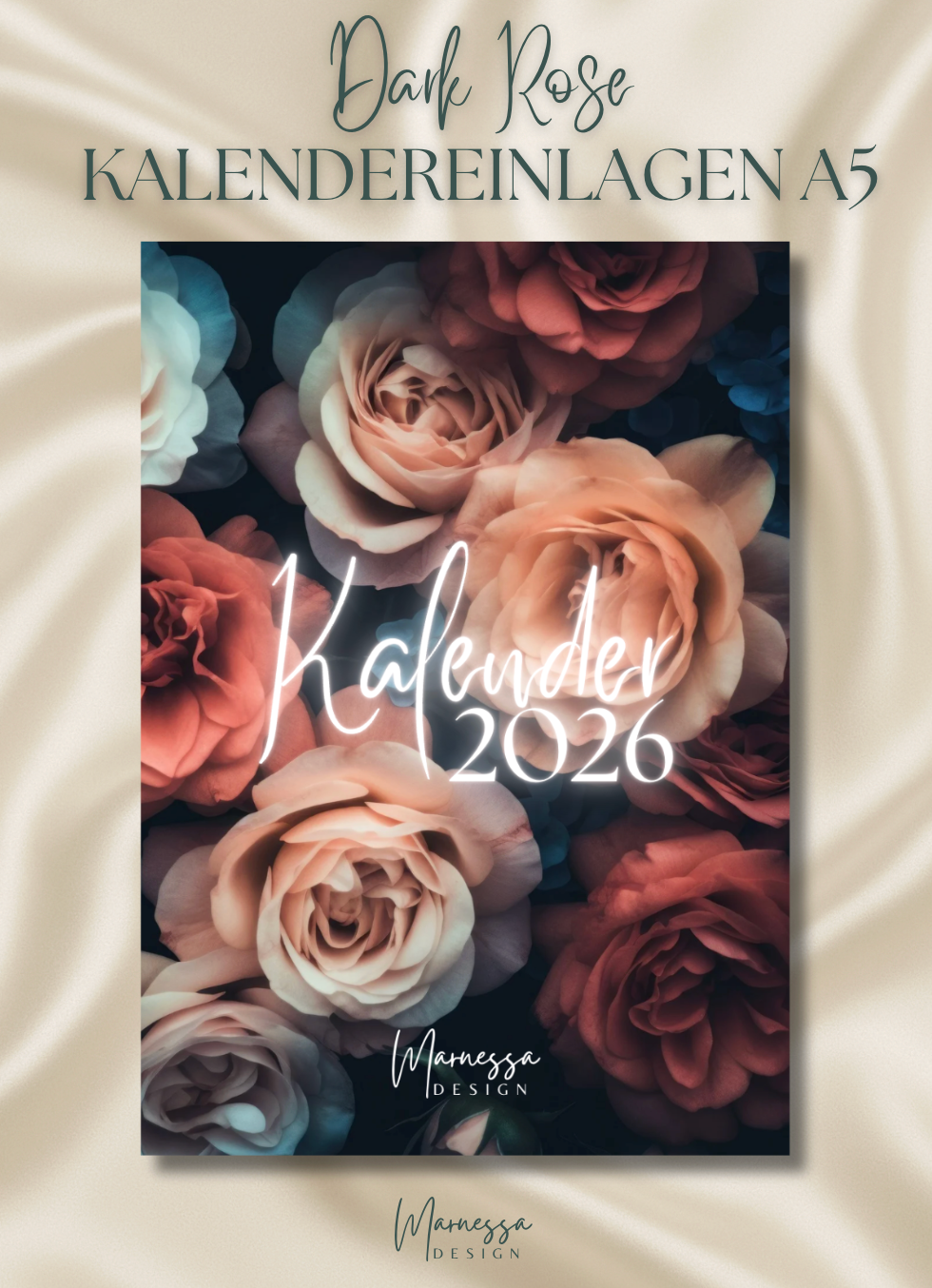Kalender Einlagen im A5 Format | DARK ROSE