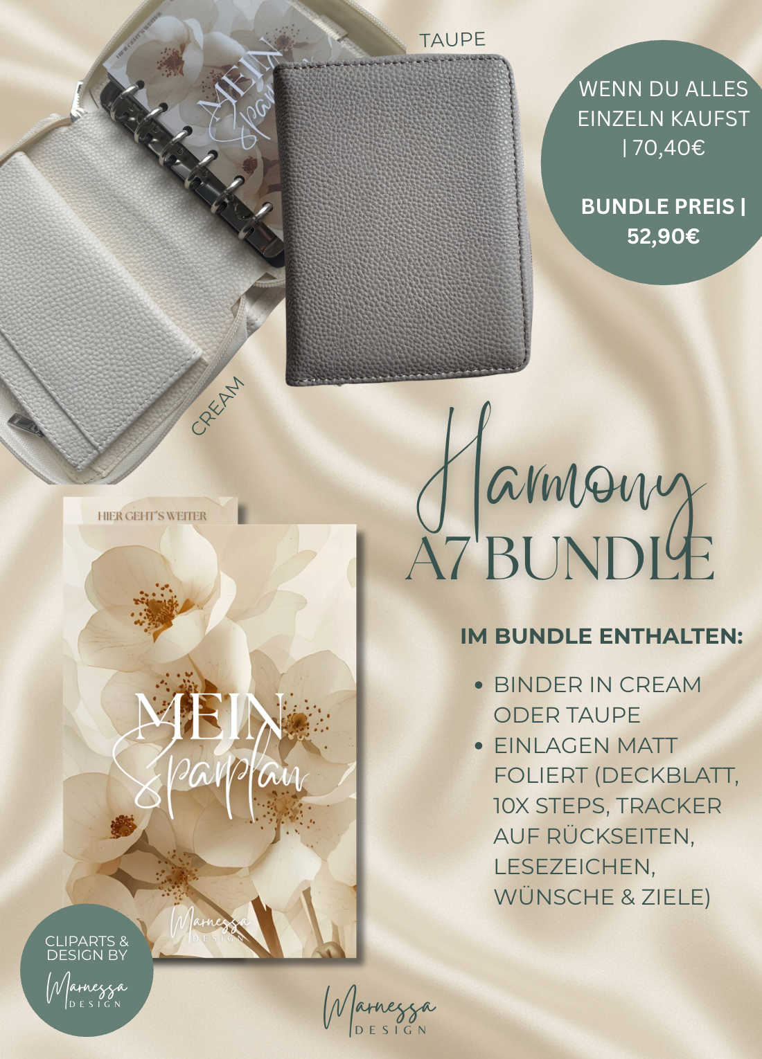 A7 MIX & MATCH - MEIN SPARPLAN | BUNDLE "HARMONY" | matt foliert