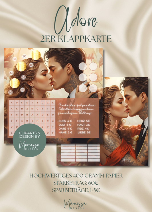 ADORE | 2er Klappkarte | Sparchallenge