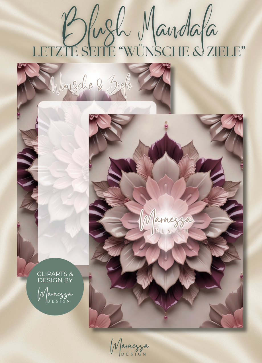 A5 | 10000 € Sparplan | BUNDLE "BLUSH MANDALA" | matt foliert