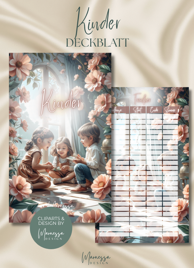 DECKBLÄTTER "ROSY GLOW" EINZELN | Trennblatt | Deckblatt | matt foliert | A6