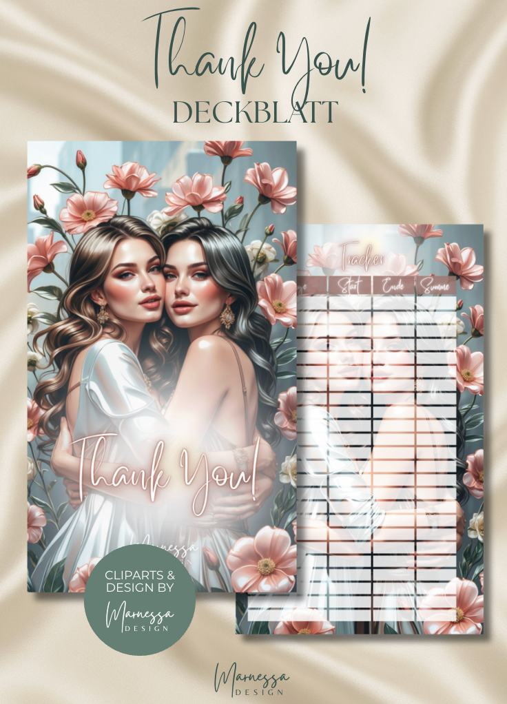 DECKBLÄTTER "ROSY GLOW" EINZELN | Trennblatt | Deckblatt | matt foliert | A6