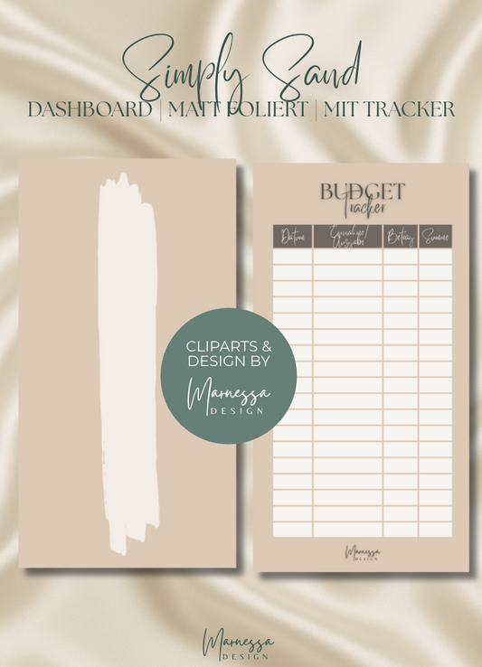 SIMPLY SAND | A6 Dashboard | blanko | matt foliert | A6