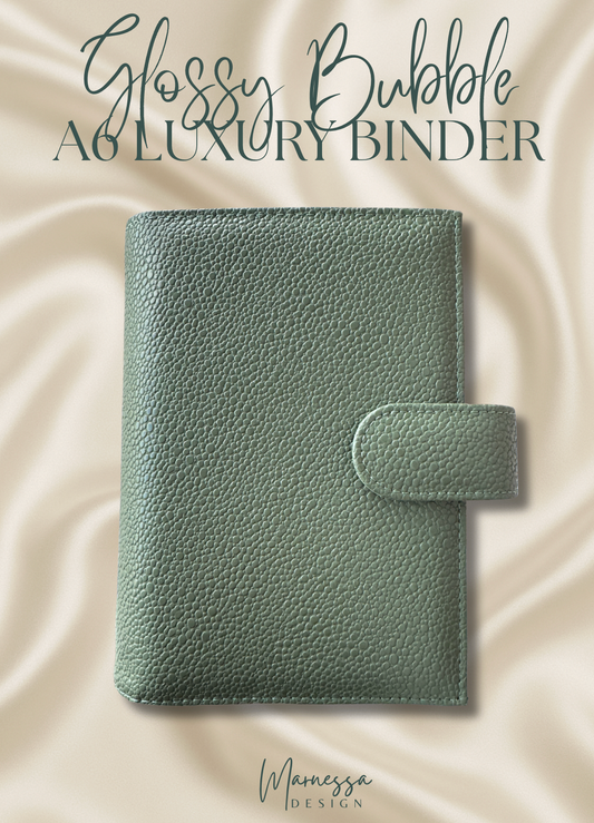 A6 Luxury Binder mit Flyleaf | GLOSSY BUBBLE