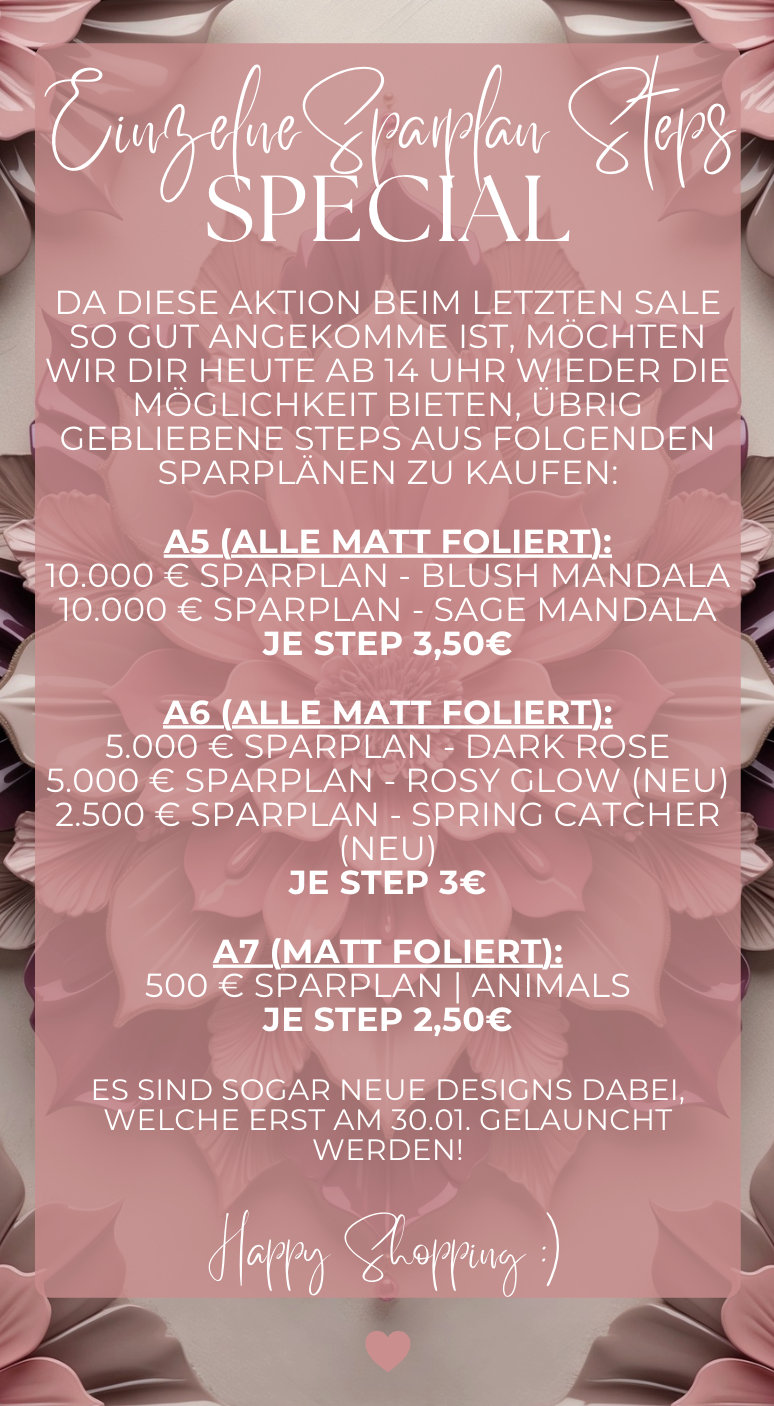Sparpläne | EINZELNE STEPS