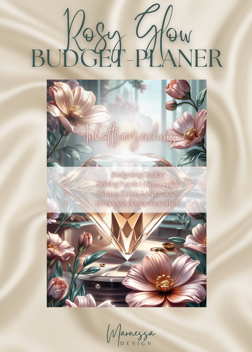 Budget Planer Finanzplaner Einlagen A5 Format | ROSY GLOW