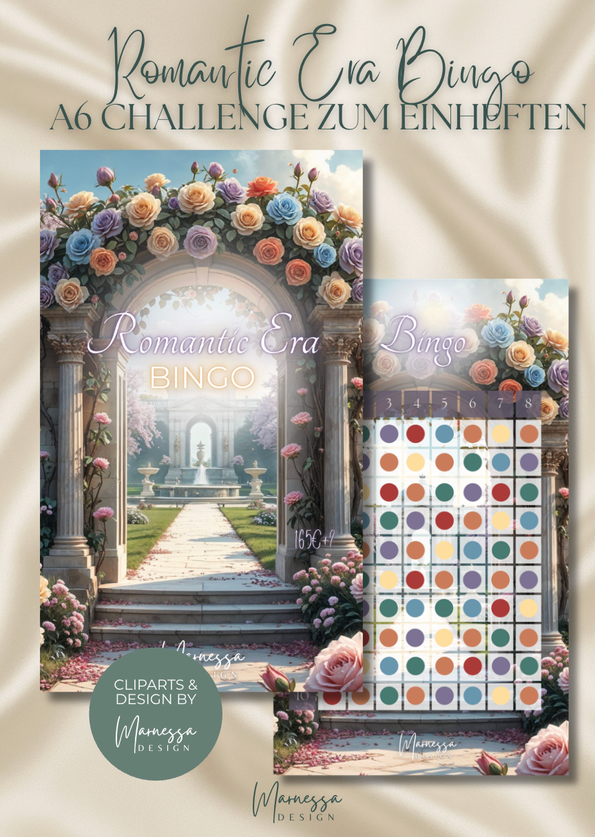 ROMANTIC ERA BINGO  | Sparchallenge zum einheften | matt foliert | A6