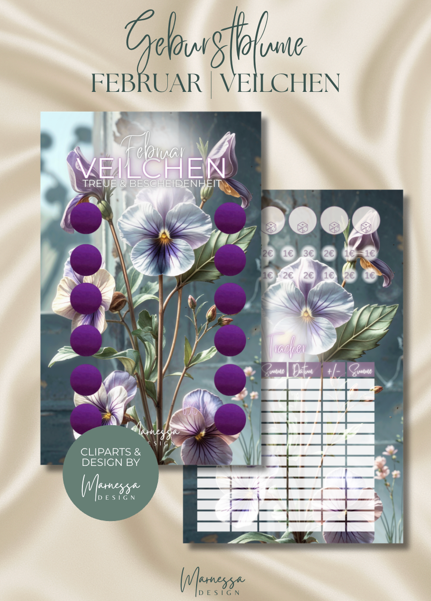 GEBURTSBLUMEN | Einzel-Challenges zum einheften | matt foliert | A6