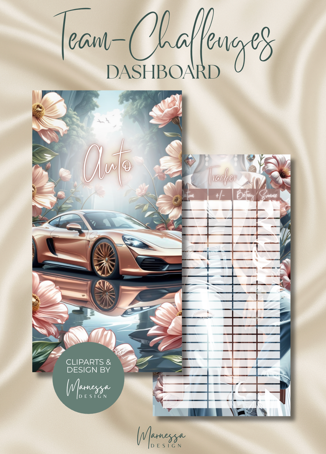 DASHBOARDS "ROSY GLOW" EINZELN | matt foliert | A6